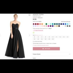 🖤 Azazie Black Fiona Dress 🖤